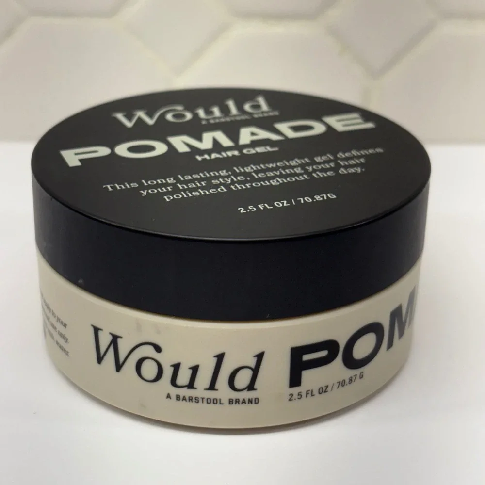 Would Pomade Hair Gel Men 2.5 oz Tan Glossy Finish Flexible Long Lasting Hold